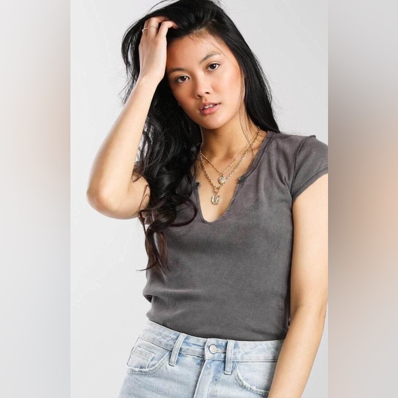 We The Free Tops - We The Free Always Yours Charcoal Tee NWT XS